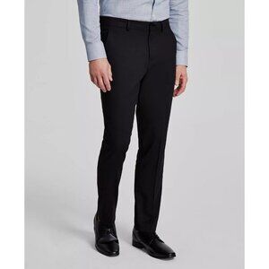 NEW Kenneth Cole Men's 32x30 Reaction Techni-Cole Performance Pant Slim Black